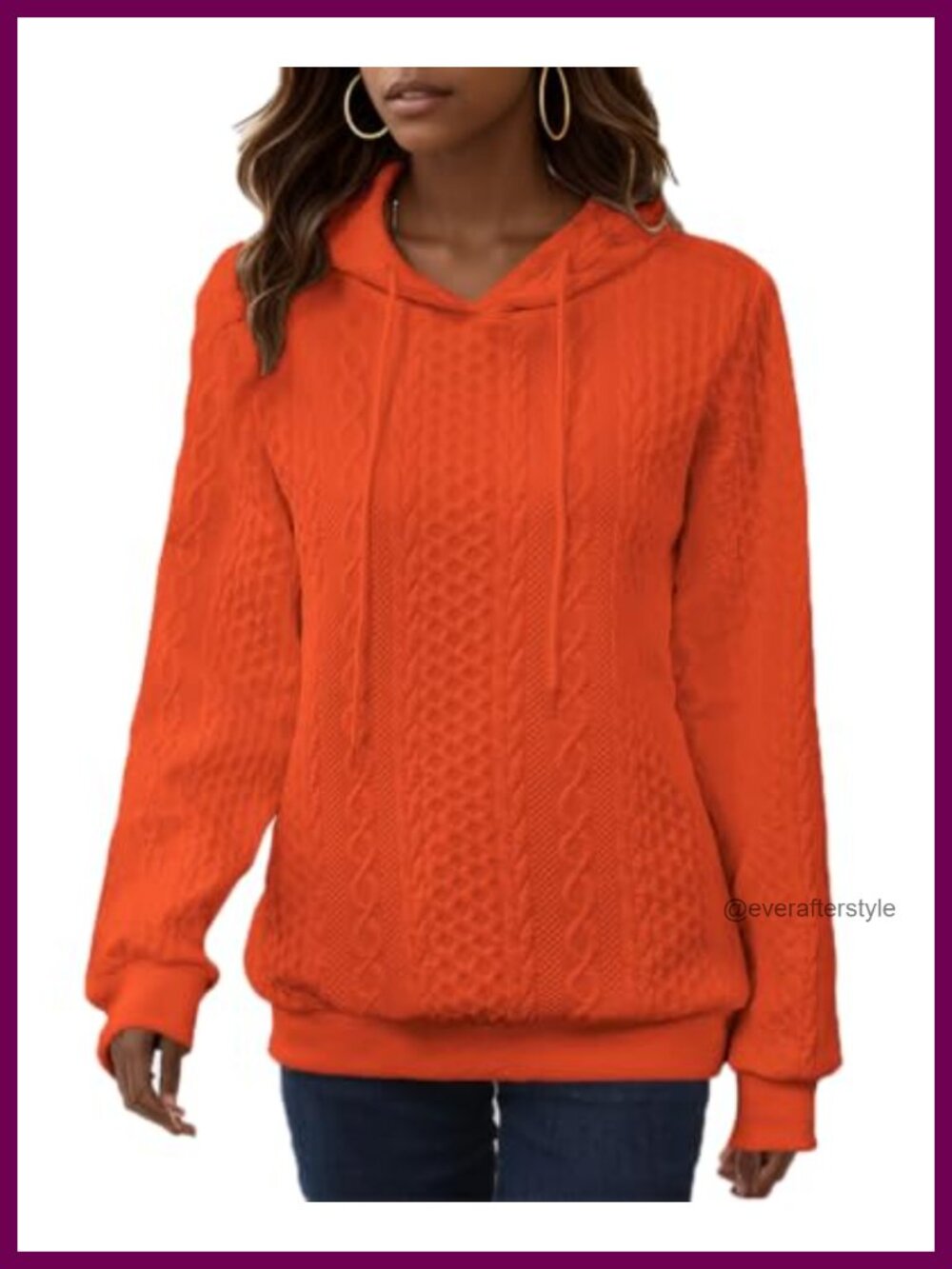 Womens Oversized Hoodie Long Sleeve Drawstring Pullover Sweatshirt